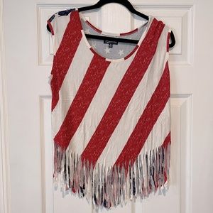 American flag fringe shirt